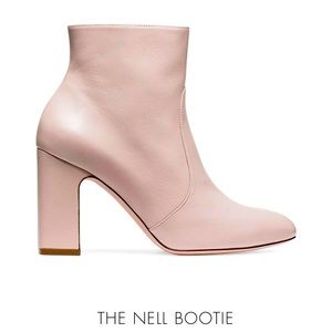 Stuart Weitzman Nell bootie in blush pink 💕 block heel ankle boot size 8.5